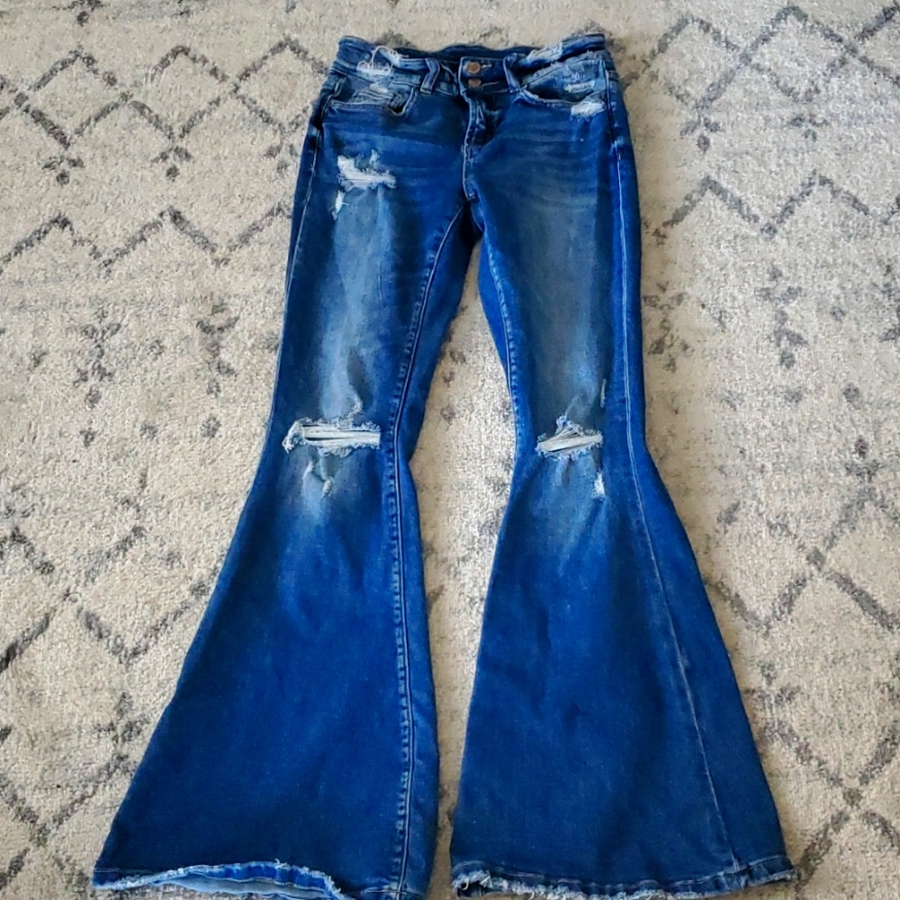 High Rise Flying Monkey Distressed Jeans